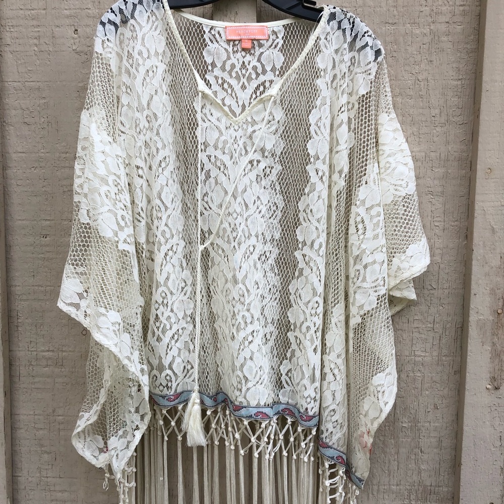 Peach puff cover up size small NWT